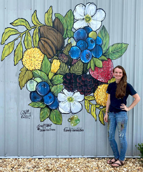 Inspirational and eye catching mural in downtown Waycross. This mural is located at DC Downtown food bank- Assistant Cecily Greigson