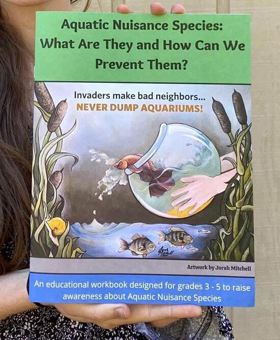 Student Education Workbook | Artwork created for invasive-species education was selected for the cover of an educational workbook used throughout Georgia. The workbook brings the illustrations into classrooms and outreach programs as part of broader effort